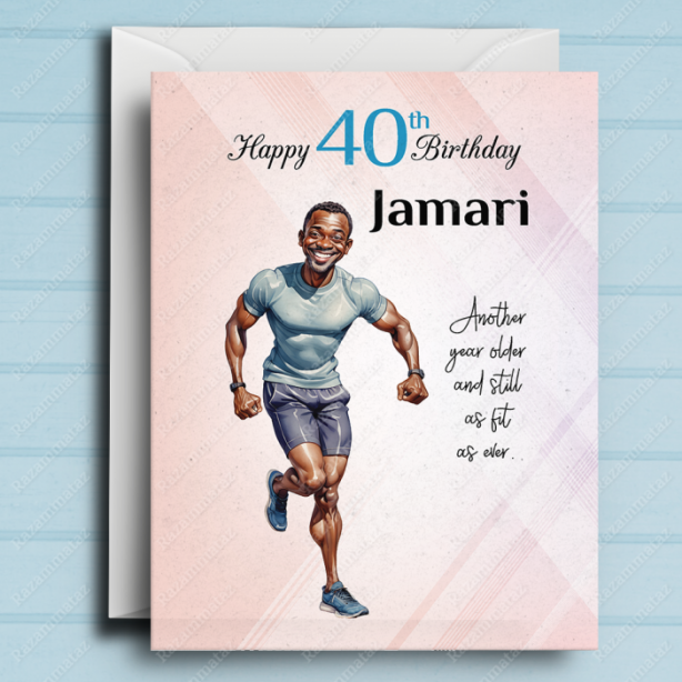 Black Man Birthday Card L